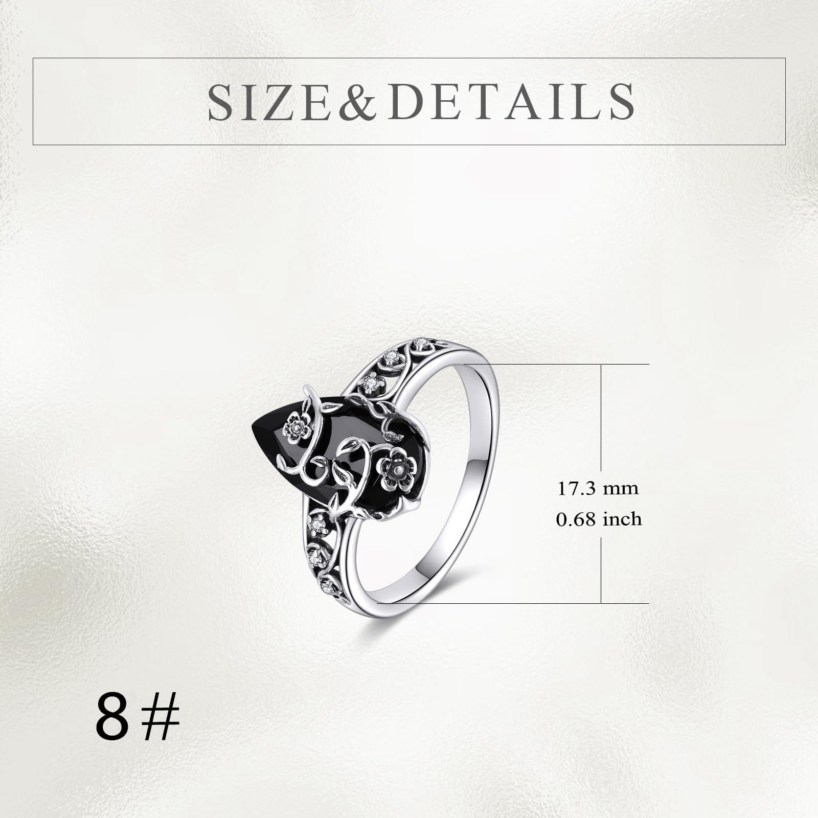 Vintage Flower Ring 925 Sterling Silver